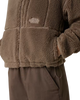 Extreme Pile Full Zip Fleece Jacket in Mocha Brown