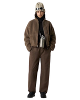 Extreme Pile Full Zip Fleece Jacket in Mocha Brown