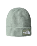 The The North Face Womens Logo Box Cuffed Beanie in Slate Moss & Bark Mist