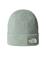 The The North Face Womens Logo Box Cuffed Beanie in Slate Moss & Bark Mist