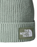 The The North Face Womens Logo Box Cuffed Beanie in Slate Moss & Bark Mist