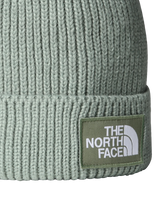 The The North Face Womens Logo Box Cuffed Beanie in Slate Moss & Bark Mist