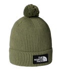 The The North Face Mens Logo Box Pom Beanie in Bark Mist