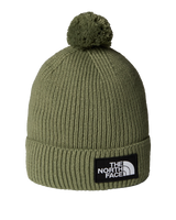 The The North Face Mens Logo Box Pom Beanie in Bark Mist