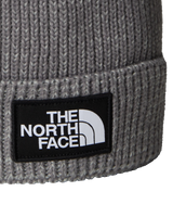 The The North Face Mens Logo Box Pom Beanie in TNF Medium Grey Heather