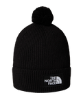 The The North Face Mens Logo Box Pom Beanie in TNF Black