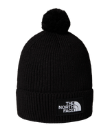 The The North Face Mens Logo Box Pom Beanie in TNF Black