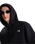 Essential Simple Dome Relaxed Hoodie in Black