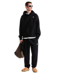 Essential Simple Dome Relaxed Hoodie in Black