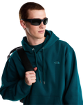 Essential Simple Dome Relaxed Hoodie in Pacific Teal