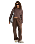 Essential Simple Dome Relaxed Joggers in Smokey Brown