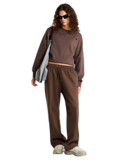 Essential Simple Dome Relaxed Joggers in Smokey Brown