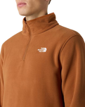 Glacier 1/4 Zip Fleece Jacket in Burnt Umber