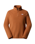 The The North Face Mens Glacier 1/4 Zip Fleece Jacket in Burnt Umber