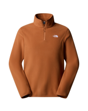The The North Face Mens Glacier 1/4 Zip Fleece Jacket in Burnt Umber