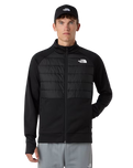 Reaxion 2.0 Hybrid Zip Fleece Jacket in TNF Black Heather