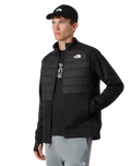 Reaxion 2.0 Hybrid Zip Fleece Jacket in TNF Black Heather