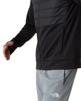 Reaxion 2.0 Hybrid Zip Fleece Jacket in TNF Black Heather