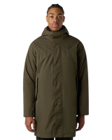 Nukabira Rain Shell Parka Jacket in New Taupe Green