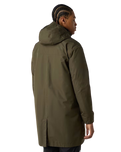 Nukabira Rain Shell Parka Jacket in New Taupe Green