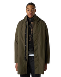 Nukabira Rain Shell Parka Jacket in New Taupe Green