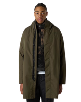 Nukabira Rain Shell Parka Jacket in New Taupe Green