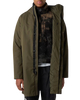 Nukabira Rain Shell Parka Jacket in New Taupe Green