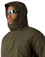 Nukabira Rain Shell Parka Jacket in New Taupe Green