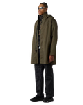 Nukabira Rain Shell Parka Jacket in New Taupe Green