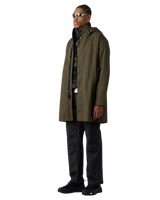 Nukabira Rain Shell Parka Jacket in New Taupe Green