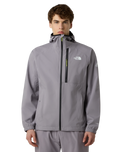 The The North Face Mens Mountain Athletics Rainlit Hooded Jacket in Transcendent Grey