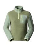 The The North Face Womens Yumiori 1/4 Zip Fleece Jacket in Bark Mist & Slate Moss