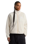 Yumiori Off Peak Full Zip Fleece Jacket in White Dune