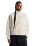 Yumiori Off Peak Full Zip Fleece Jacket in White Dune
