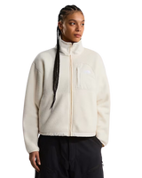 Yumiori Off Peak Full Zip Fleece Jacket in White Dune