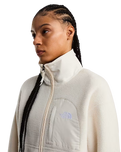 Yumiori Off Peak Full Zip Fleece Jacket in White Dune