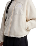 Yumiori Off Peak Full Zip Fleece Jacket in White Dune