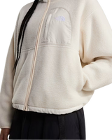 Yumiori Off Peak Full Zip Fleece Jacket in White Dune