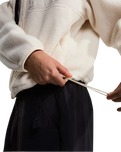 Yumiori Off Peak Full Zip Fleece Jacket in White Dune