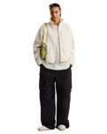 Yumiori Off Peak Full Zip Fleece Jacket in White Dune