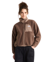 The The North Face Womens Yumiori Off Peak Full Zip Fleece Jacket in Smokey Brown & Garnet