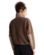 The The North Face Womens Yumiori Off Peak Full Zip Fleece Jacket in Smokey Brown & Garnet
