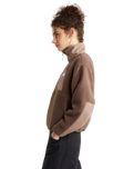The The North Face Womens Yumiori Off Peak Full Zip Fleece Jacket in Smokey Brown & Garnet