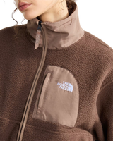 The The North Face Womens Yumiori Off Peak Full Zip Fleece Jacket in Smokey Brown & Garnet