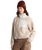 Yumiori Off Peak 1/4 Zip Fleece Jacket in Timeless Taupe & White Dune