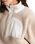 Yumiori Off Peak 1/4 Zip Fleece Jacket in Timeless Taupe & White Dune