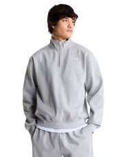 Essential Simple Dome 1/4 Zip Sweatshirt in Pale Grey Heather