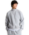 Essential Simple Dome 1/4 Zip Sweatshirt in Pale Grey Heather
