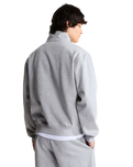 Essential Simple Dome 1/4 Zip Sweatshirt in Pale Grey Heather
