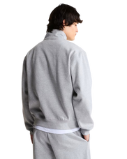 Essential Simple Dome 1/4 Zip Sweatshirt in Pale Grey Heather